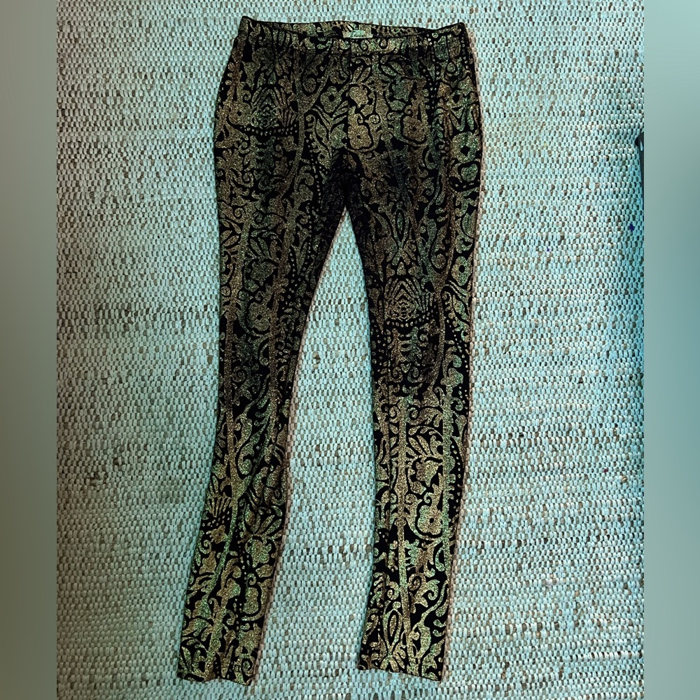 gold foil leggings